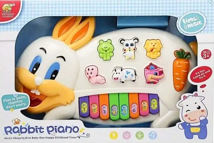 Rabbit-shaped musical toy piano