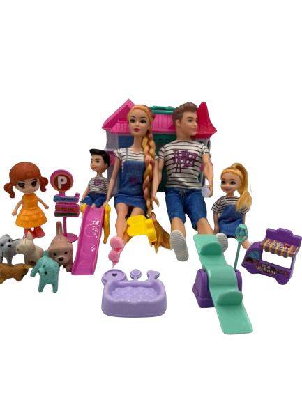 13-piece doll family playset - Image 2