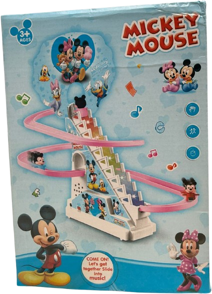 Interactive Mickey Mouse slide track toy designed for children.