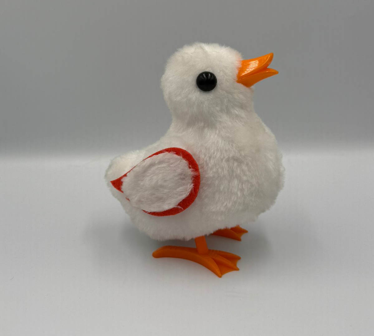 White plush electronic duck toy