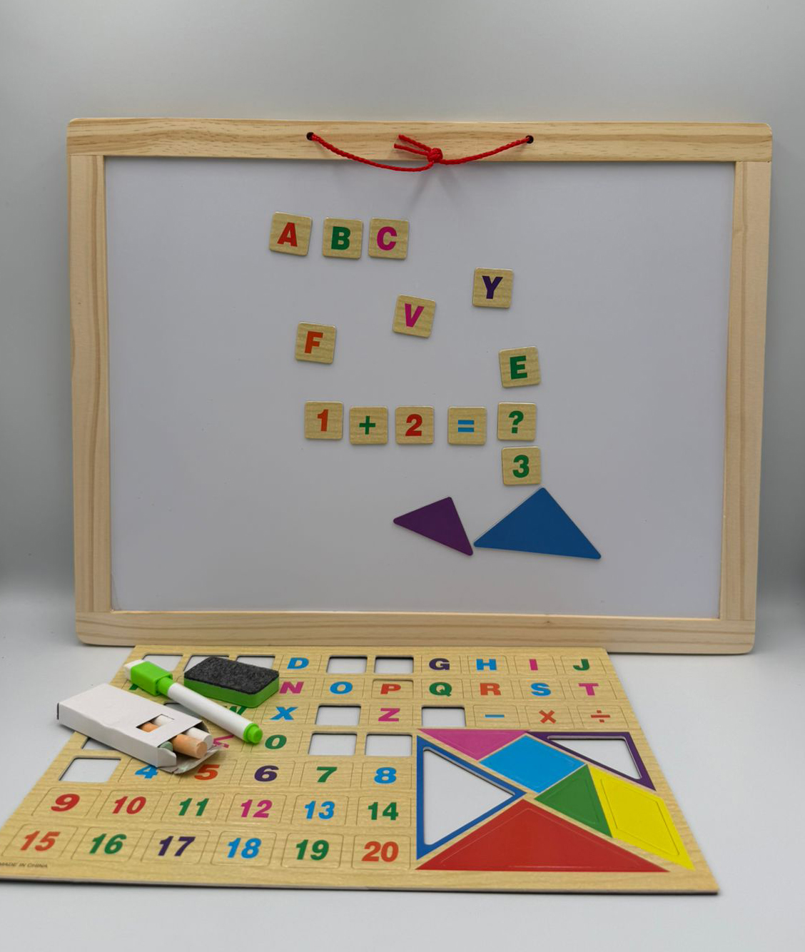 Double sided black and white board