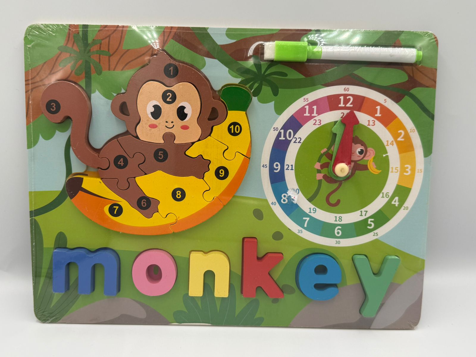 Educational puzzle board designed for young children