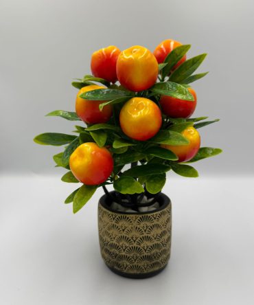 Artificial orange fruit bonsai