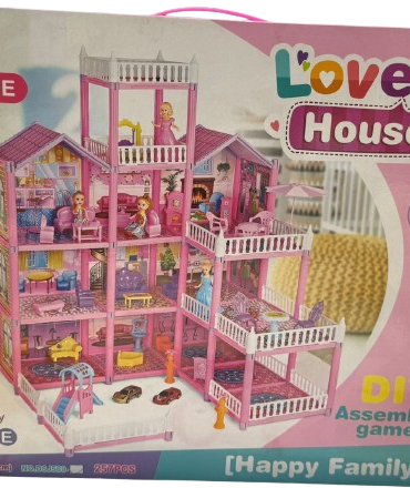 Big-Time Lovely House DIY Assemble Game dollhouse set