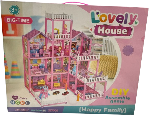 Big-Time Lovely House DIY Assemble Game dollhouse set