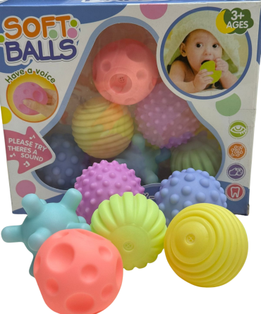 Generic Soft Balls Sensory Toy Set designed for infants aged 3 months and older