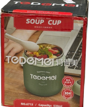 Tedemei stainless steel soup cup